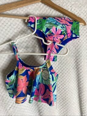 Members Mark Kids Floral Two Piece Bikini Swimsuit